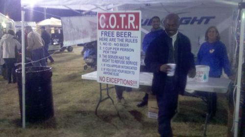 Here's the deal -- if you are sober enough to haul your ID out, you get a beer