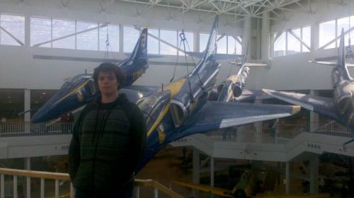 John with the original Blue Angels fighters.