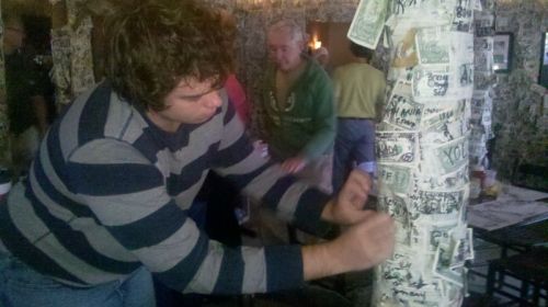 John doing the dollar ceremony