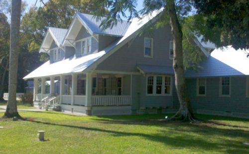 Ford's house.  All porches in back by the window.  French doors open the house all the way front to back.