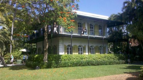 Hemingway's beautifully preserved home.  He lived there from 1931 to 1940.