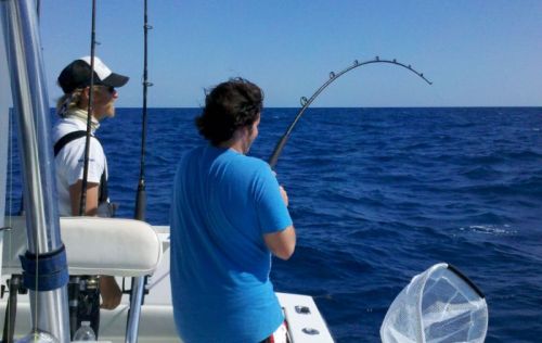 John latched onto a big amerberjack after we got done catching snapper.