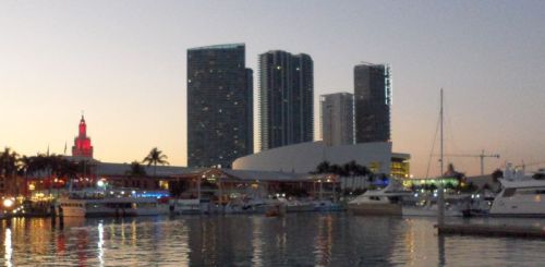 Miami Heat play in the big building that looks like a spaceship