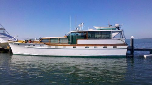 Now THIS is a Wooden Boat.  1963 Trumpy, our very friendly neighbor at Islamorada.