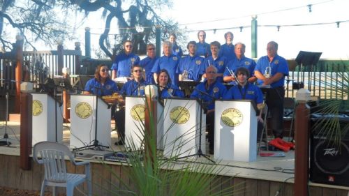 Three Rivers Jazz Bad.  They had a try at the Stan Kenton arrangement of Malaguena.  I said they were either crazy or good.  Good.