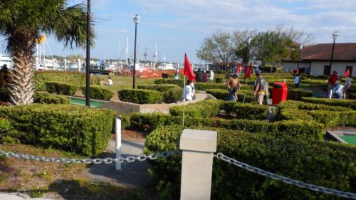 Any marina with an on-site min-golf course is all right with me.  I whipped John's ass.